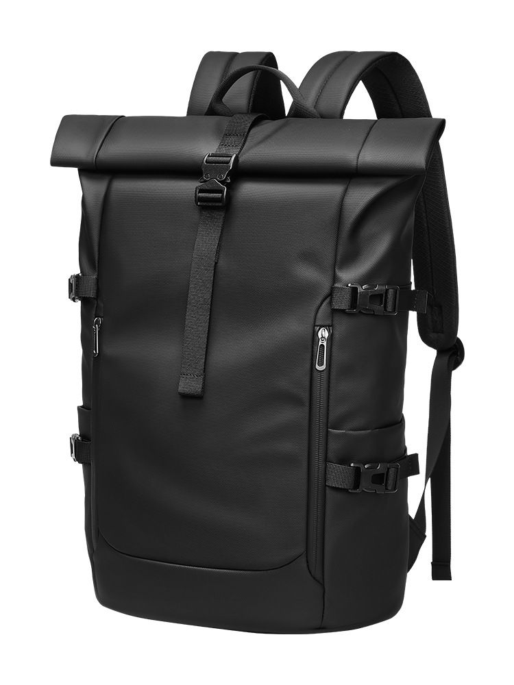 EURCOOL Mochilas Men's Backpack Waterproof Rollup Backpack Women Travel Expandable USB Charging Large Capacity Laptop Bag