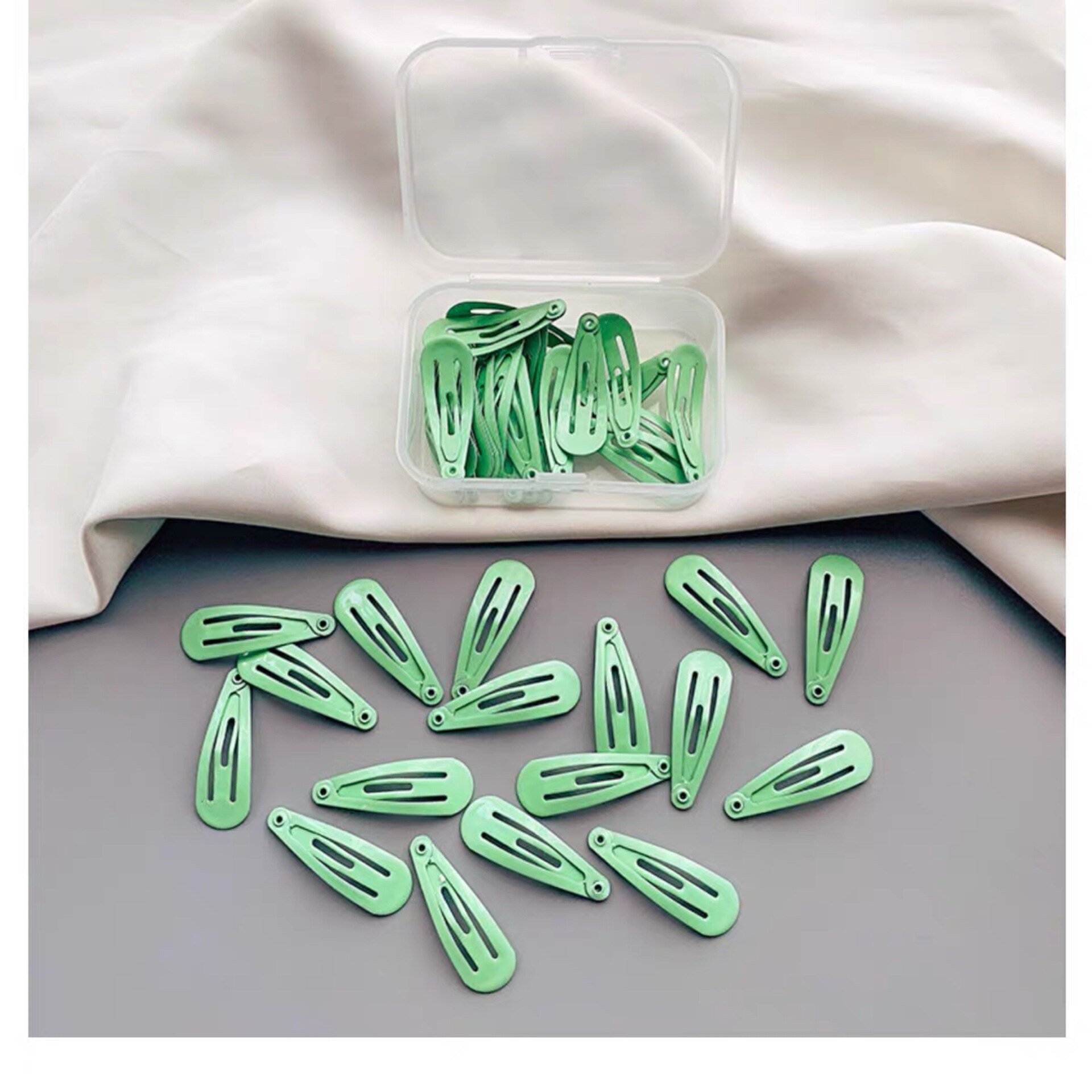 50 pçs/caixa 3cm spray liga drop-shaped crianças grampos de cabelo doce cor bonito meninas acessórios de cabelo bebês barrettes headbands: 7