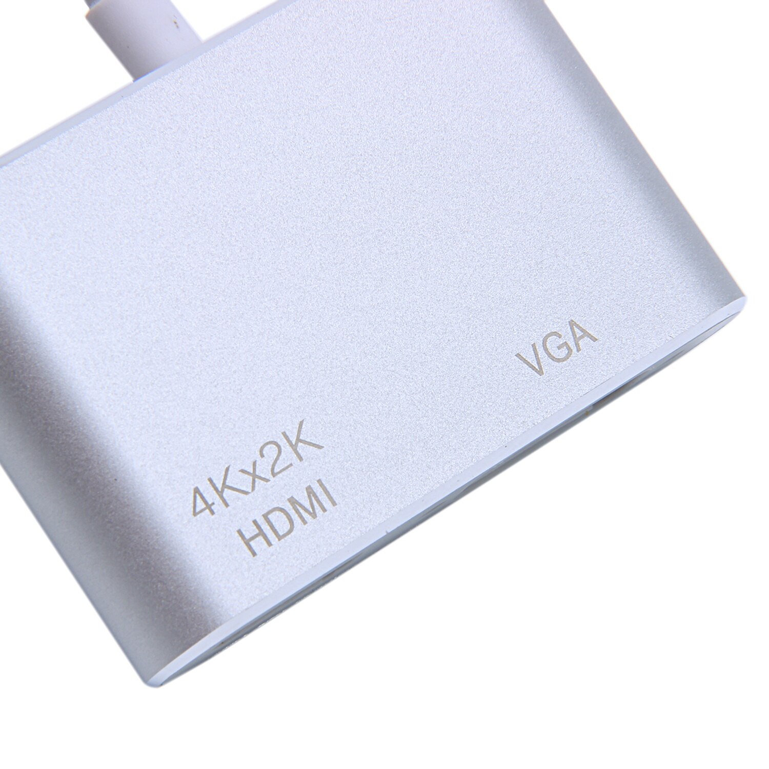 USB C to HDMI VGA Adapter, 2 in 1 Type C to VGA HDMI 4K UHD Converter Hub