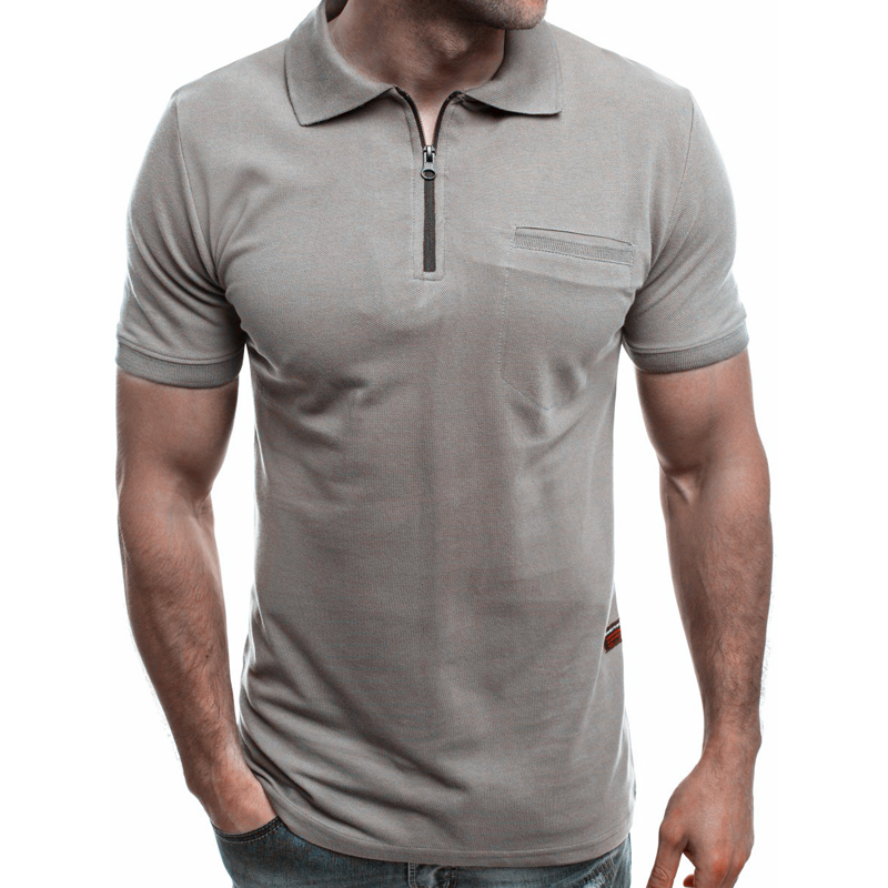 Zomer business casual heren poloshirt effen korte mouwen heren poloshirts streetwear heren top t-shirts