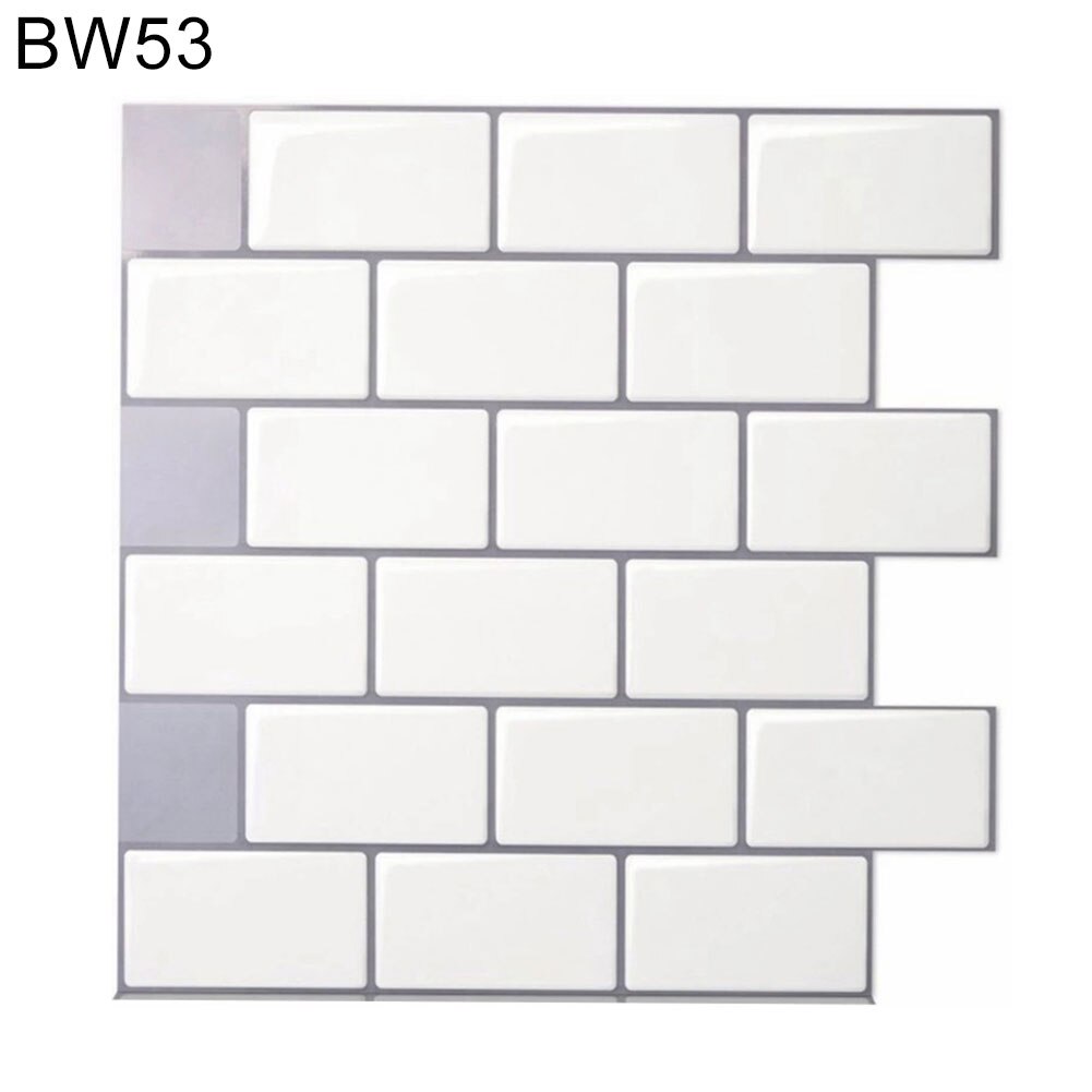 Mosaiikki itseliimautuva laatta backsplash seinätarra vinyyli kylpyhuone keittiö kodin sisustus tee itse vedenpitävä öljynkestävä: Bw53