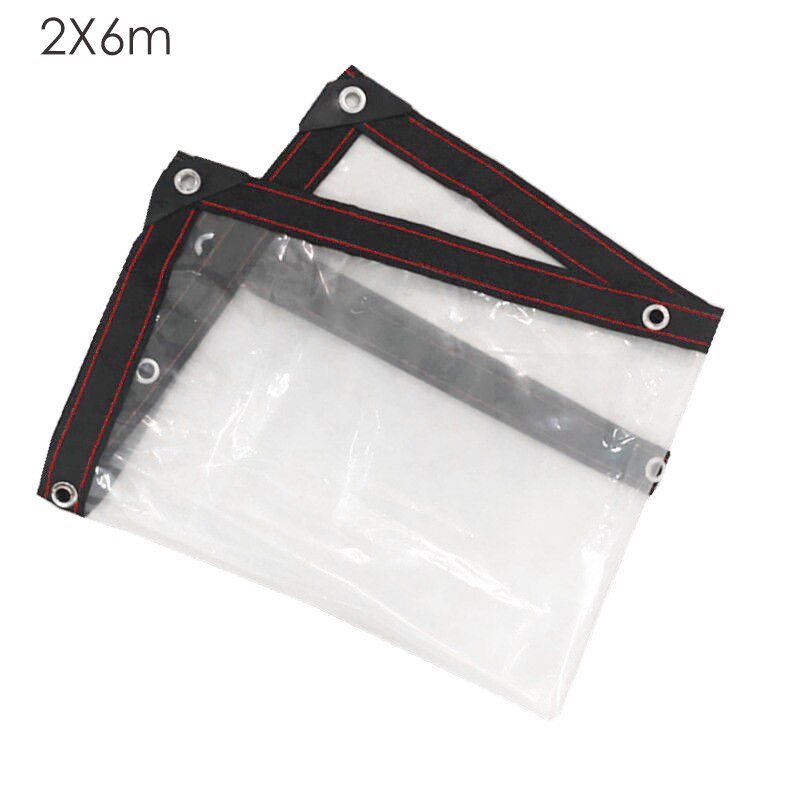 2X2M 2X3M 2X4M 2X5M 2X6M 3X3M 3X4M Transparante Regendicht Schaduwdoek Dekzeil Lichtgewicht Waterdichte Tarp Cover Tent Onderdak: 2x6m
