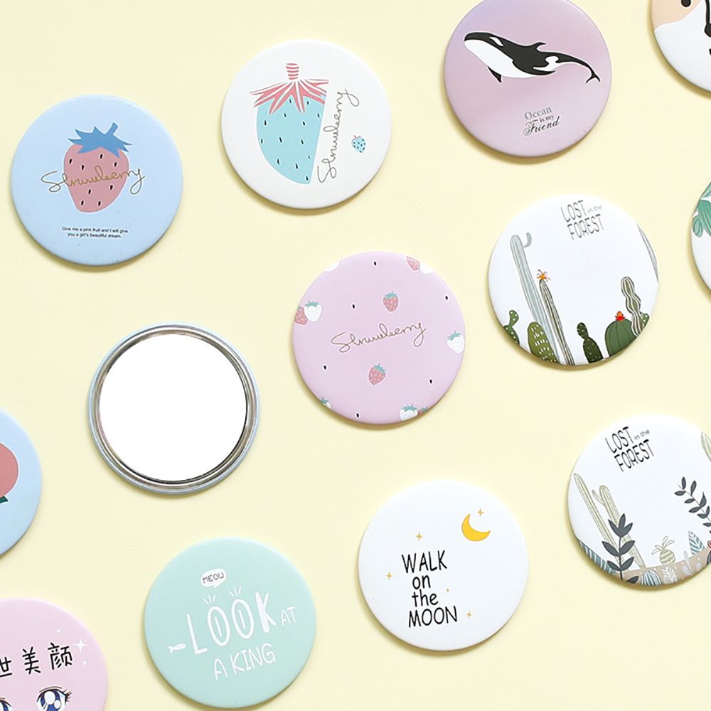 Espejo portátil de mano para maquillaje, 1 unidad, Mini espejo de maquillaje, espejo cosmético de bolsillo redondo de viaje, Accesorios de belleza portátiles de maquillaje