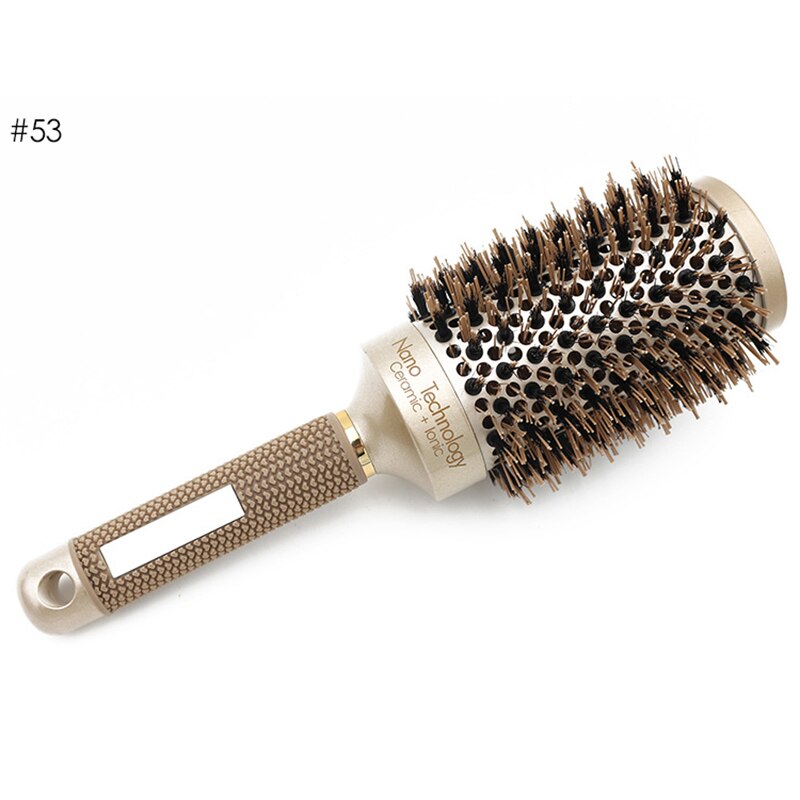 thermique céramique ionique rond baril brosse à cheveux rond baril peigne coiffure Salon de coiffure style séchage friser