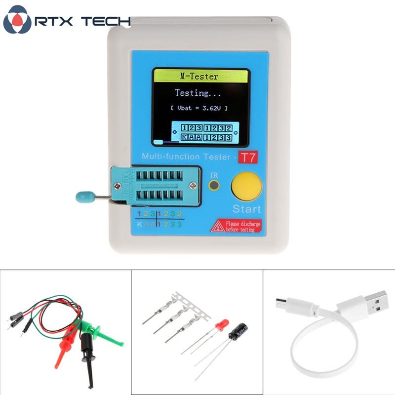 Lcr-t7 Hoge Snelheid Transistor Tester Full Color Screen Grafische Display Multifunctionele Tester
