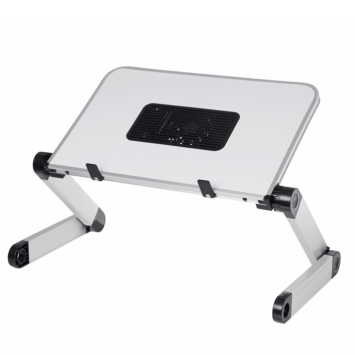 Adjustable Laptop Desk Aluminum Ergonomic Portable TV Bed Lap Desk Tray Table Stand Notebook Table Desk Stand Black White: type4