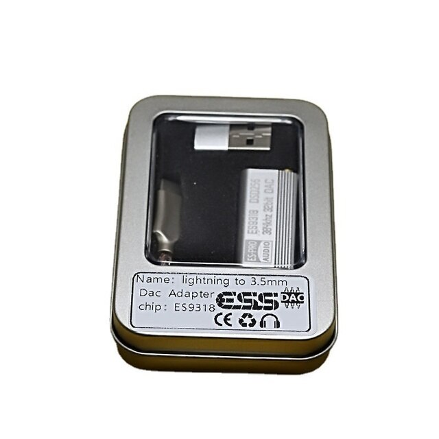 AMPLIFICADOR DE AURICULARES DAC ES9318, adaptador de decodificación HiFi, tarjeta de sonido para iPhone, iOS, Android, Win10, Lightning tipo C a 3,5 MM: Type-c to 3.5