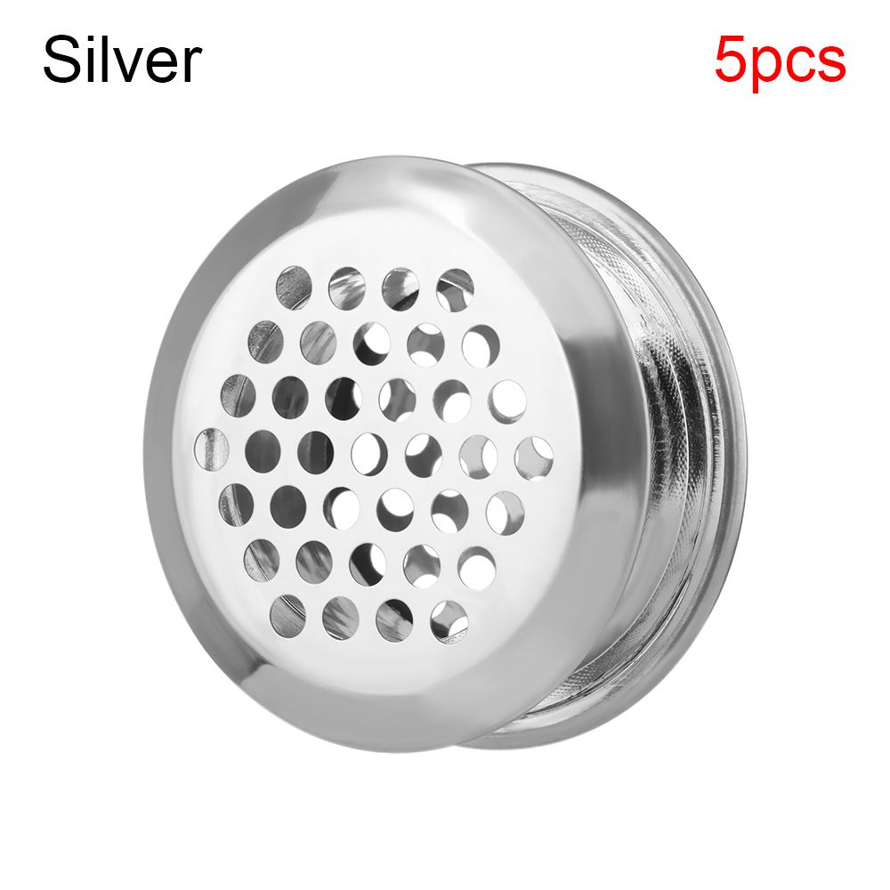 5Pcs Shoe Cabinet Ventilation Cover Wardrobe Double Sided Mesh Vent Hole Furniture Grilles Air Vent Cover Home Daily Accessories: WHITE