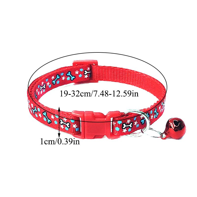 Nylon Pet Bell Neck Ring Adjustable Collar For Pets Walking Outdoors Cat And Dog Necklace Pet Supplies Multi-color Optional