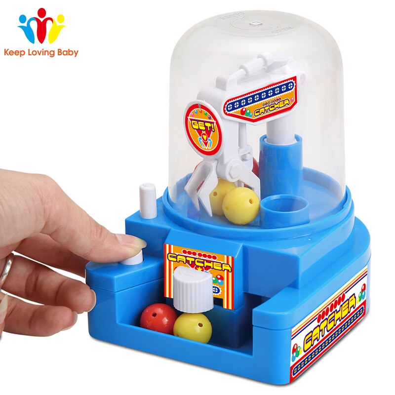 Manual Small Catching Ball Machine Children's Educational Parent-child Interaction Small Catching Music Toy Mini Candy Grabber