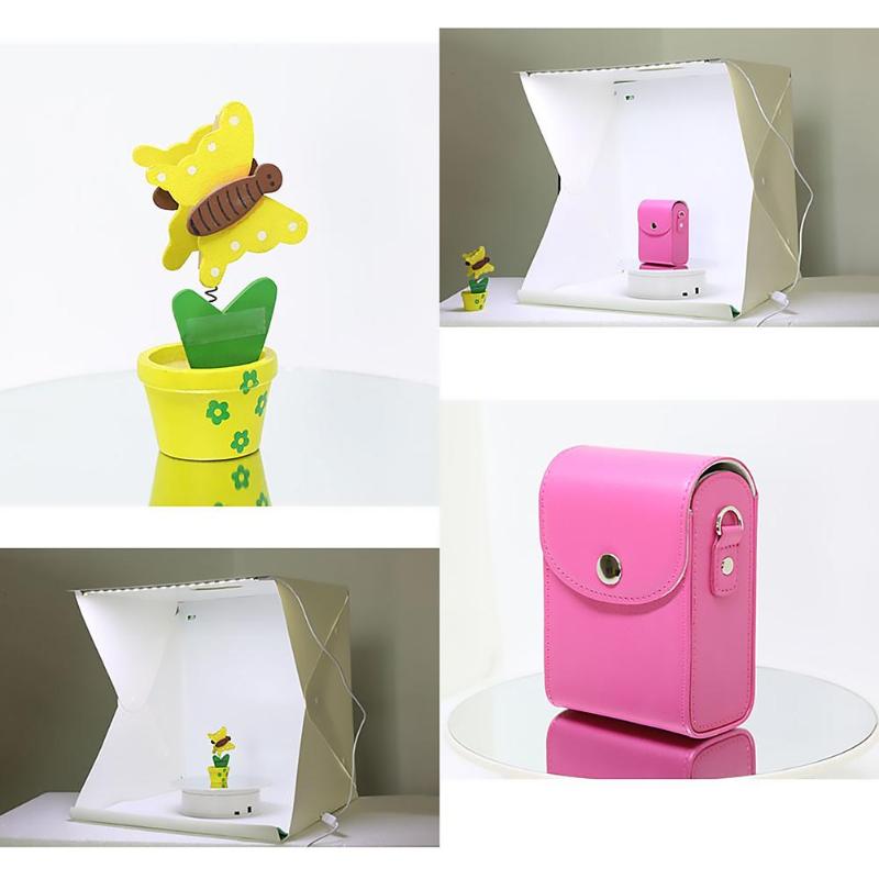 Portatile 40X40 Cm Mini Pieghevole Lightbox Led Luce Fotografia in Studio Softbox Desktop Studio Forniture