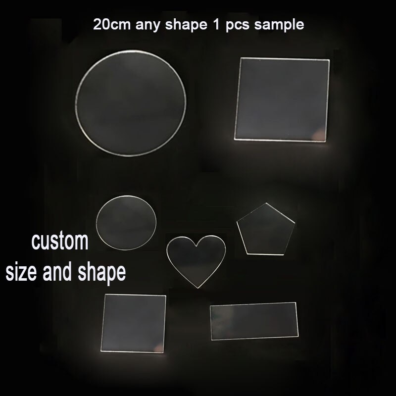 Square Clear Acrylic Crystal Cake Stand Wedding party table Cakecup decorating tools Dessert Tray: 20cm any shape 1pcs / L