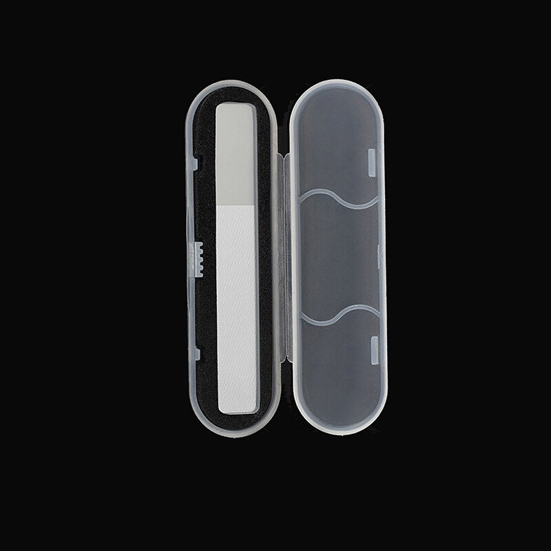 1Pc Nail File Brush Crystal Glass Nanometer Files For Manicure Pedicure Device Polishing Buffing Tools Nail Art Tools: with clear box