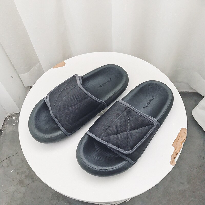 Herre familie skumsandaler - minpaiss - herre sko uden par stjerner med fedt brød, tyk bund, strand cool: Mørkegrå / 35-36