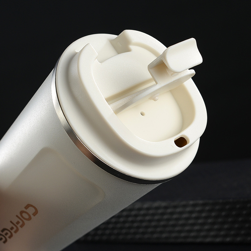 Kaffemuggar 380ml 510ml vakuum termosflaska dubbelväggig rostfritt stål isolerad vakuumkopp med lock resemuggar bpa gratis