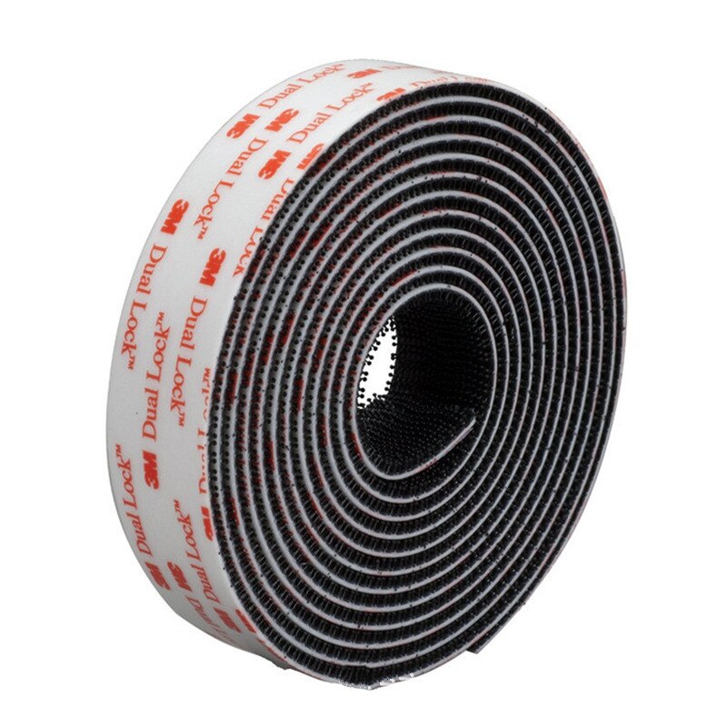 6 uds 3M Dual Lock SJ3550 negro VHB seta adhesivo con cinta ajustable, (25,4mm x 10cm) 60cm longitud