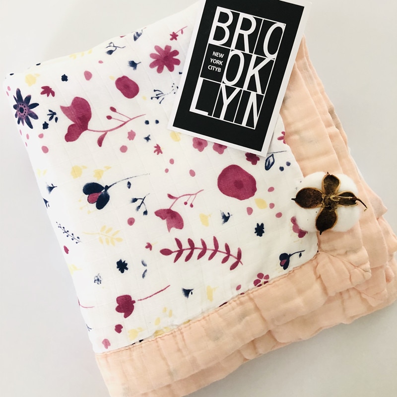Couette en mousseline de bambou à quatre couches | Couverture en mousseline de bambou pour bébé, mousseline arbre à langes mieux que Aden Anais bébé/couverture écharpe pour bébé