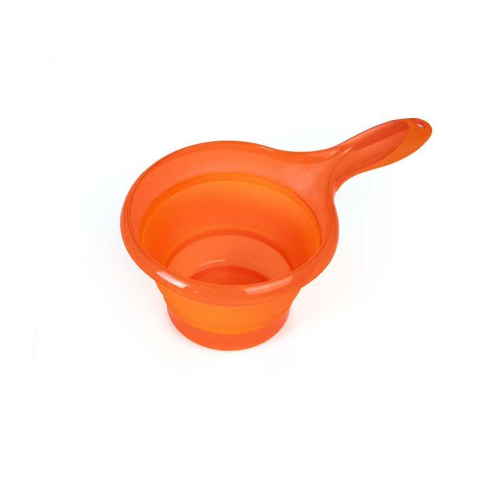 Sammenklappelig ske sammenklappelig vand køkken badeværelse scoop bad bruser vask  mu8669: Orange