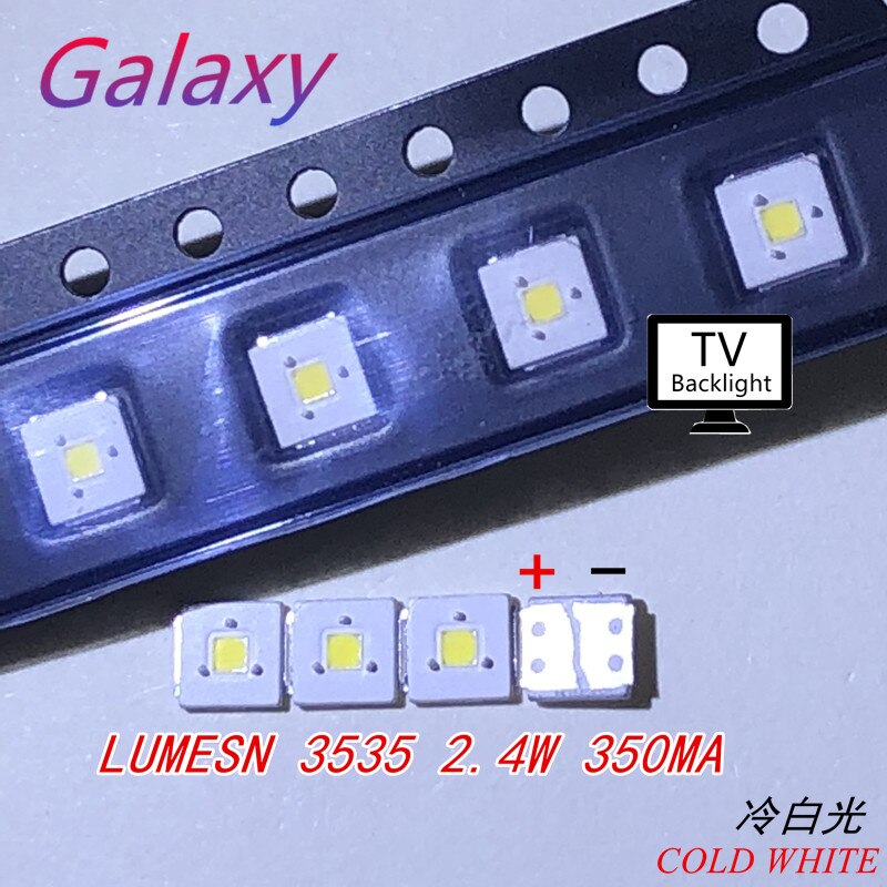 Galaxy Voor Originele Lumen Led 3535 Licht Kralen Koel Wit High Power 2.4W 3V Voor Led Lcd Tv backlight Koel Wit