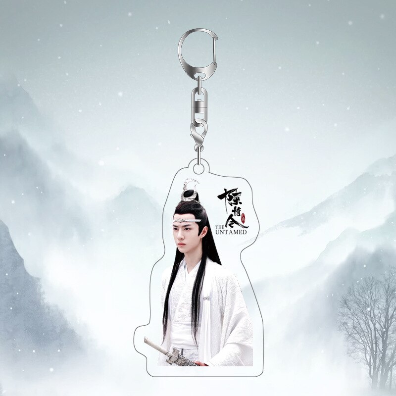 Chen Qingling Multiful Keychain Doppel Seiten Schlüssel Ring Schlüssel Kette sterben ungezähmt Wang Yibo Xiaozhan: Weiß