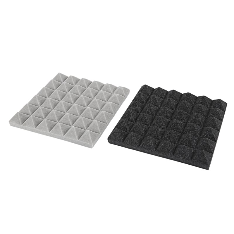 Houtskool Akoestisch Schuim Tegels Geluidsisolatie Schuim Panelen Studio Geluid Padding 2X10X10 Inch