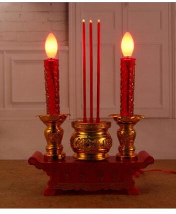 Artisanat maison ronghua électrique brûleur d'encens bougie ampoule pour bouddha lampe encens inséré électronique bougie usine outle