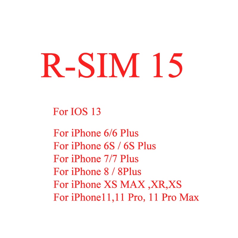 Voor IOS13 R-SIM 15 RSIM15 Kaart Universele Dual CPU Adapter Voor iPhone 11 Pro Max/11 Pro/11