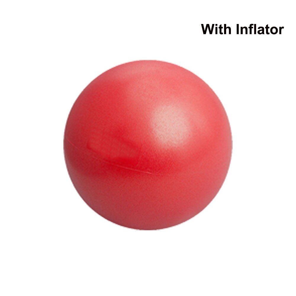 25cm Yoga Ball Exercise Gymnastics Pilates Ball Balance Exercise Gym Sports Ball PVC Indoor Home Training Mini Yoga Ball: red with Inflator