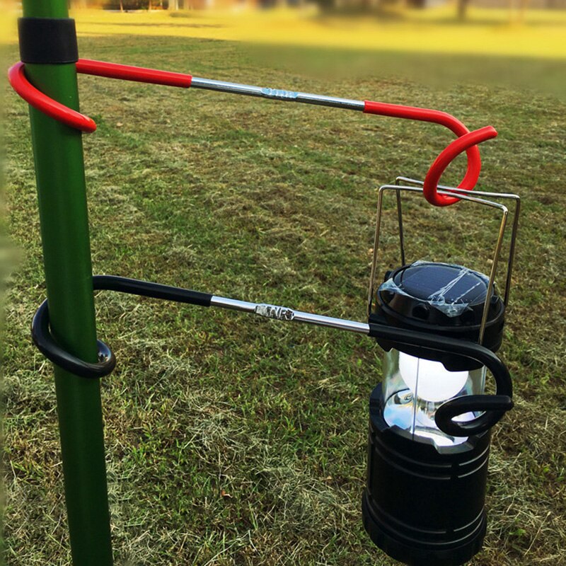 Stainless Steel Camping Hook Lamp Hanging Pole Hanger Outdoor Camping Equipment Portable TP