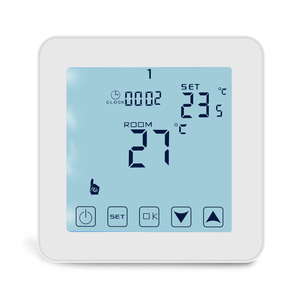 Weekly programmable digital room thermostat wiring house boiler heating thermostat: white backlight