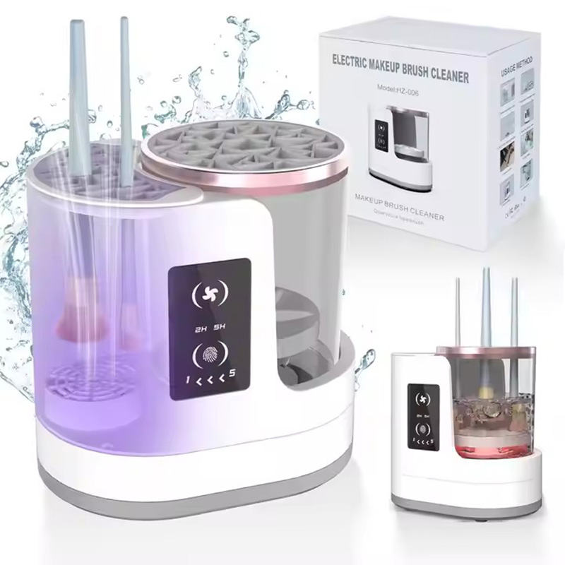 3-IN-1 automatische USB-cosmetische penselen Elektrische make-upborstelreiniger Machine met make-upborsteldroger-houder-draagbaar reinigerhulpmiddel: Default Title
