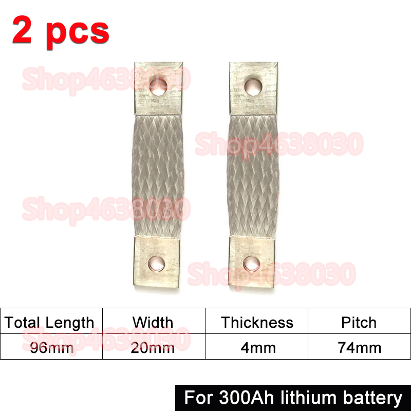 230Ah 280Ah 300Ah 12V Busbar Lifepo4 Battery Flexible Copper Connector 56mm 74mm for Lifepo4 Battery Use 1/2/3/4/8pcs: Pink