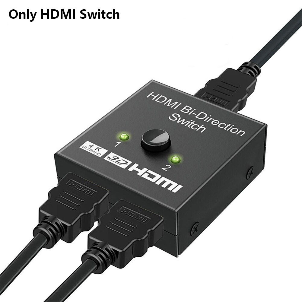 Laptop Switch Home Office Plug And Play Audio 1 Input 2 Output Device Bidirectional Stable 4K 2K Video Manual Practical