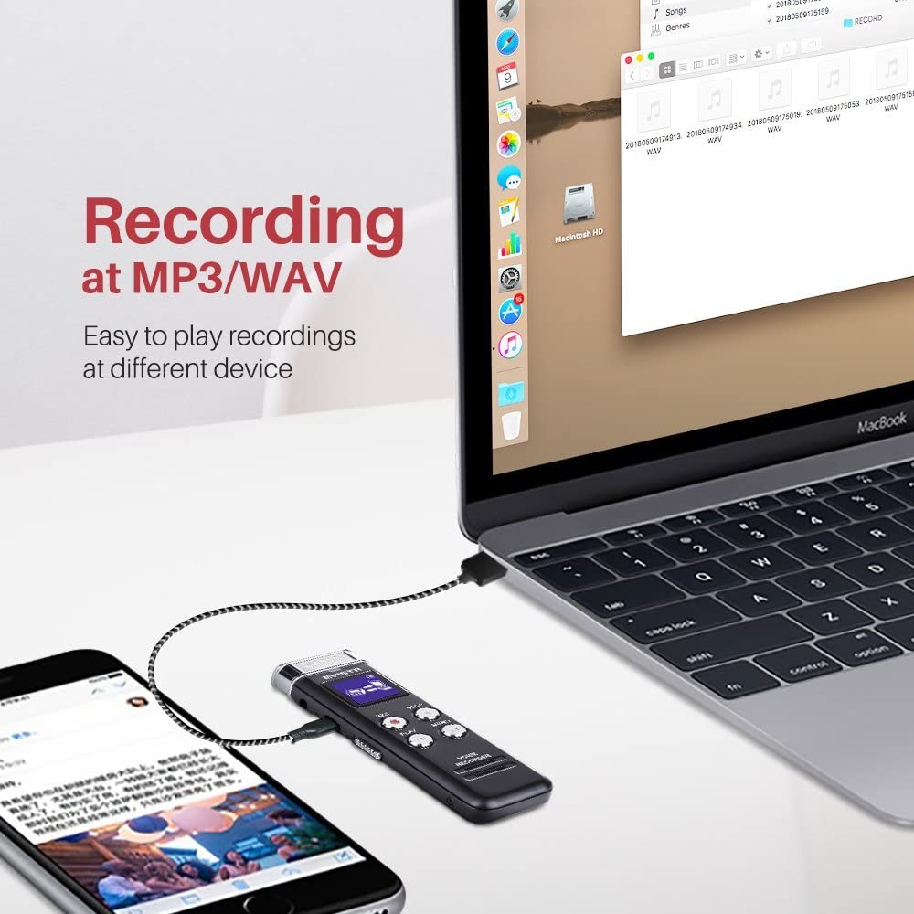 EVISTR 16GB Digital Voice Recorder Voice Activated... Grandado