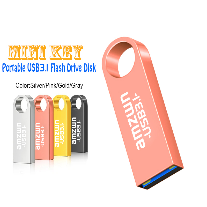 Metall USB3.1 Blitz Antrieb Pendrive 8GB 16GB 32GB 64GB hoch Geschwindigkeit Erinnerung Stock U Disk 128GB wasserdicht Schlüssel Ring Stock Schlüssel