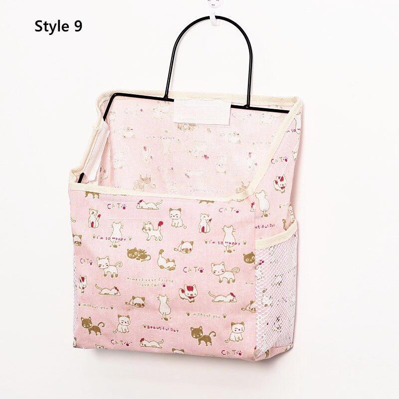 Coton livre débris stockage tenture murale sac de rangement chambre dortoir sac de rangement décor à la maison: Style 9