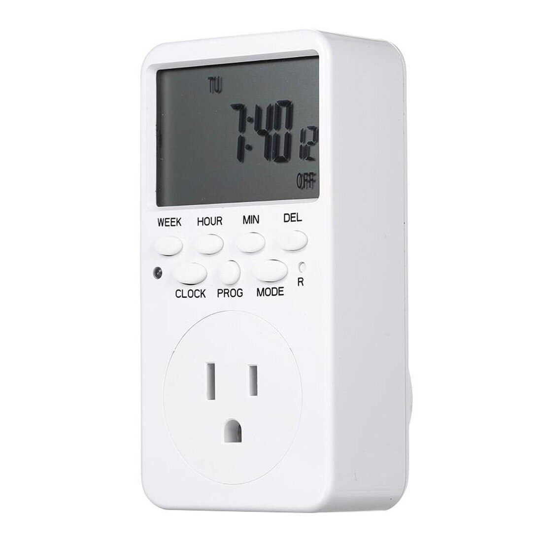 230V 120V 7 Day 12/24 Hour Electronic Digital Timer Switch EU UK US Plug Kitchen Timer Outlet Programmable Timing Socket: US