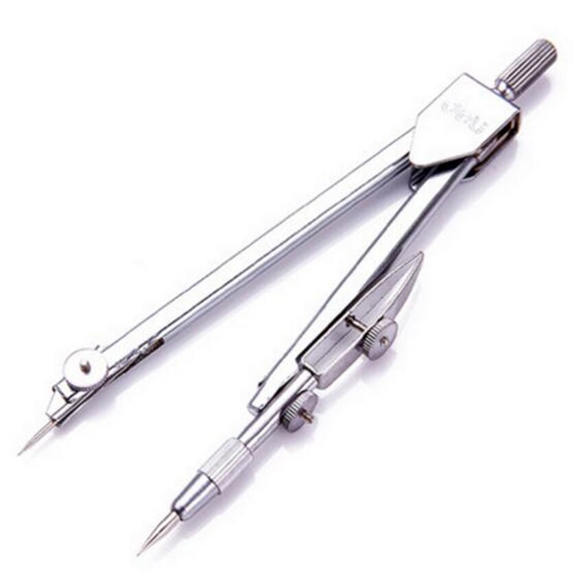 Metal Drawing Compass Set Students Stationery Plotter Comes With Pencil Refills Drawing Instruments
