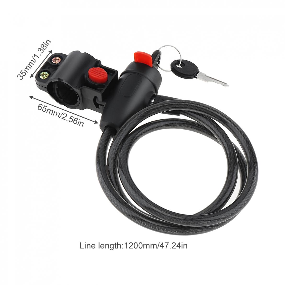9X890Mm Draagbare Duurzaam Fiets Cyclus Heavy Duty Coil Combinatie Security Lock Steel Spiral