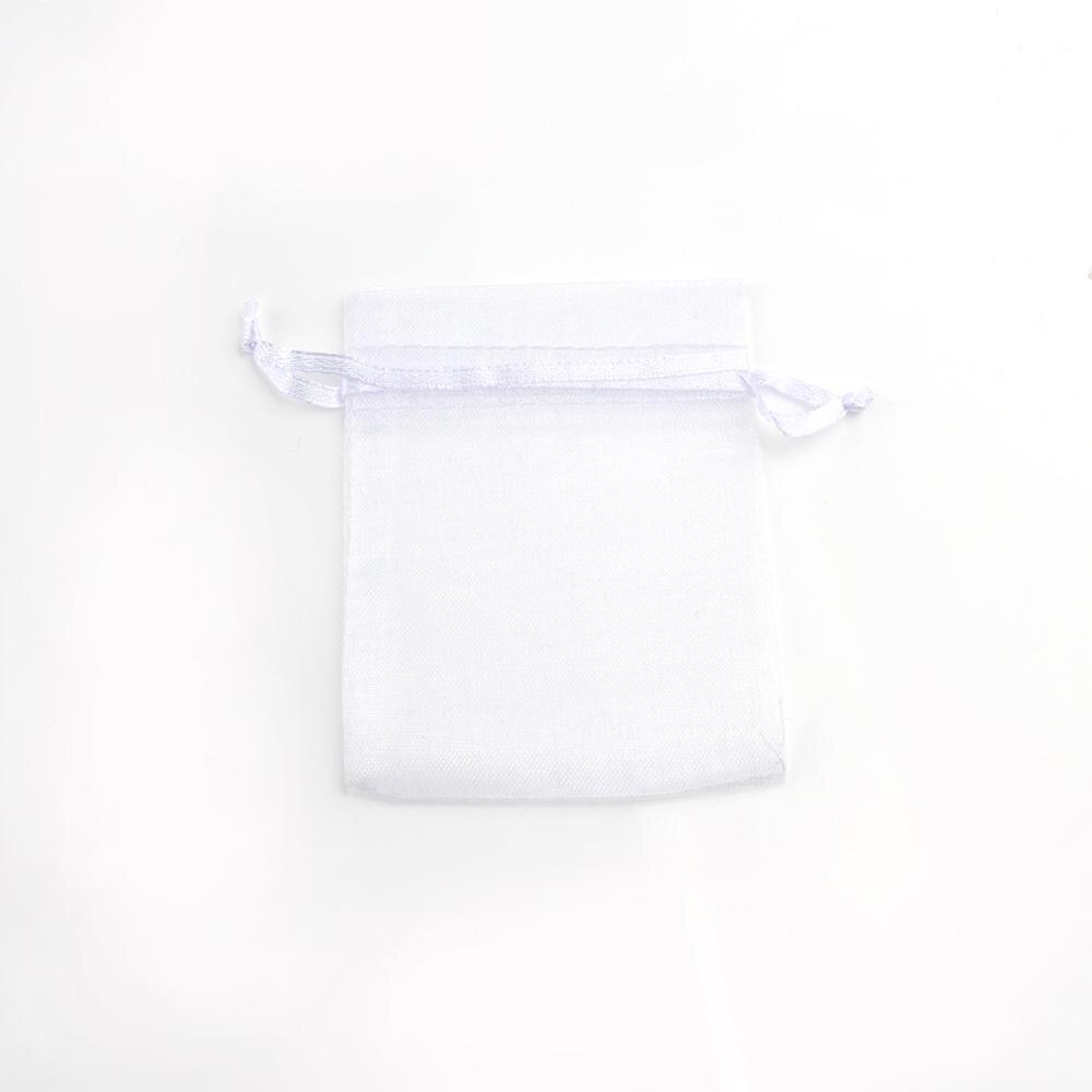50 sztuk 7x9 9x12 10x15 13x18cm torby na prezenty z organzy wysuwane dekoracje weselne torby na prezenty opakowanie ekspozycyjne woreczki na biżuterię: M / Różowy