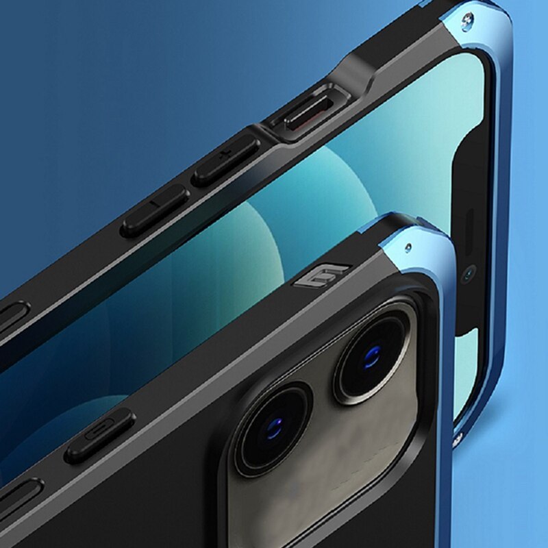 Phone Case for Apple iPhone 12 Pro - Metal Frame, 3-Section Design, Protective Shell