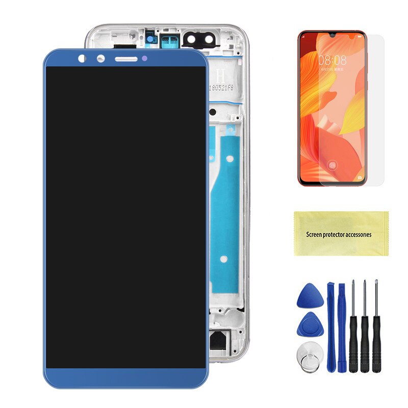 5.65 ''Originele Display Voor Huawei Honor 9 Lite Lcd Touch Screen Voor Huawei Honor 9 Lite LLD-L31 Lcd Display digitizer Vergadering: Blue With Frame