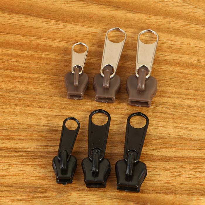 1set(6 uds) arreglar cremallera 3 tamaños diferentes deslizador del tirador de la cremallera de plástico No coser instantánea Kit de reparación de cremalleras universal para todos ¿