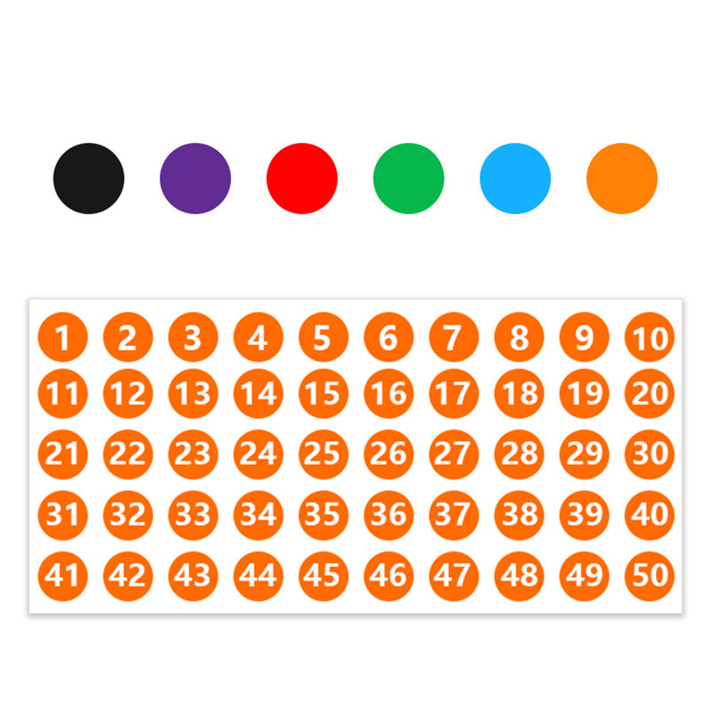 Etiketten Nummerstickers 1-50 Nummerstickers Opeenvolgende nummerstickers Zelfklevende sticker Waterdichte opslagclassificatie