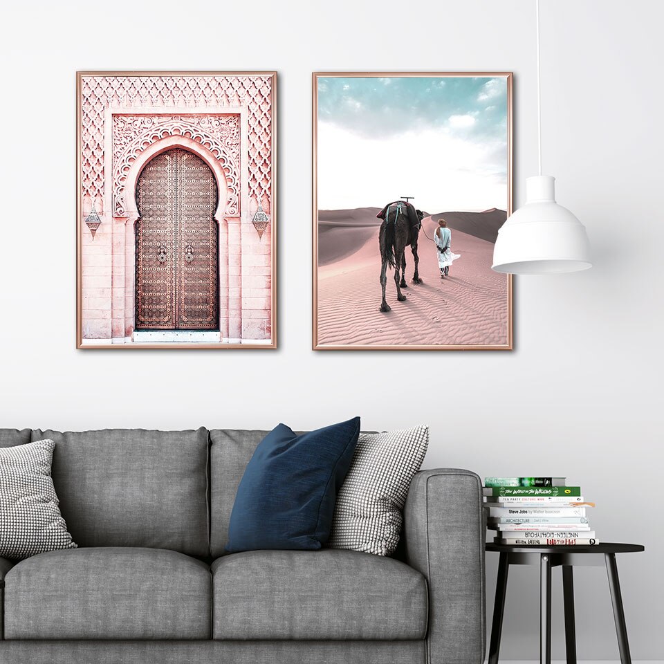 Marokko Poster Drucke Sahara nordisch Poster Islam Zauberstab Kunst Moderne Leinwand Malerei Zauberstab Bilder Für Wohnzimmer Unframe