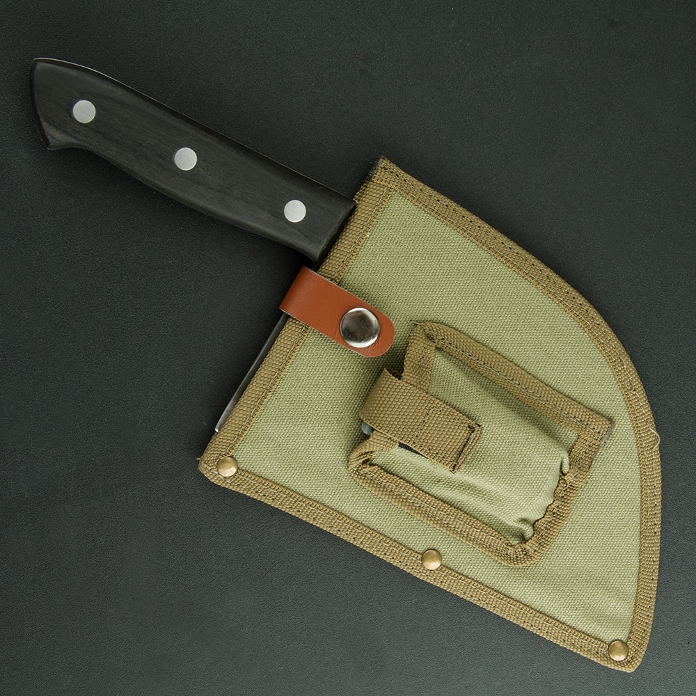 ZINZUO Kitchen Knife Edge Guards Case Leather Covers Sheath For Forged Butcher Boning Knife Blades Chef Knife Tied To Belt Tools