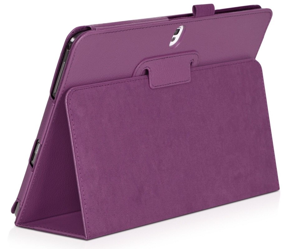 Coque For Samsung Galaxy Tab Pro 10.1 SM-T520 T525 T521 Case Luxury Tablet Cover Fundas Leather Back Cases Capa P600 P605 Shell: Purple
