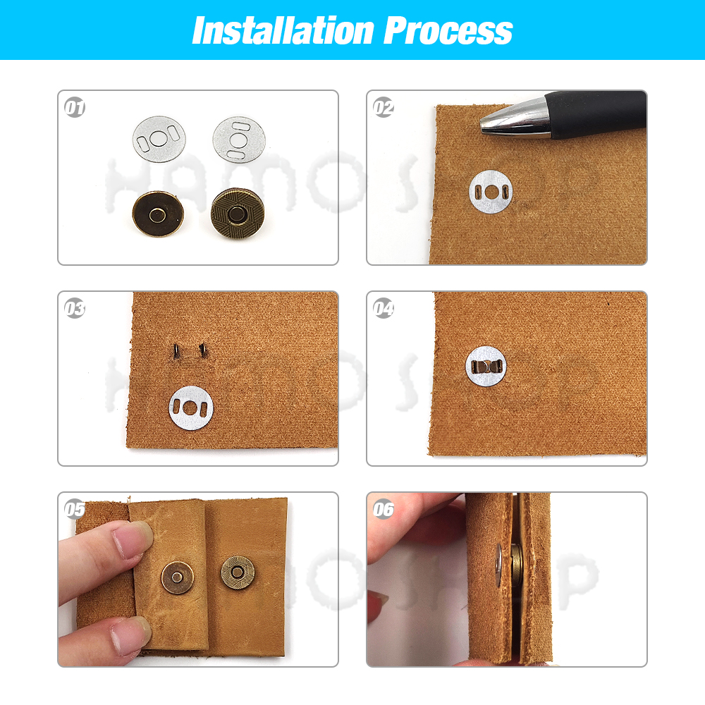 20 zestawów/partia 10mm-18mm guziki magnetyczne torby zapięcie zatrzaski magnes automatyczna adsorpcja cienki portfel przycisk DIY krawiectwo z pudełkiem