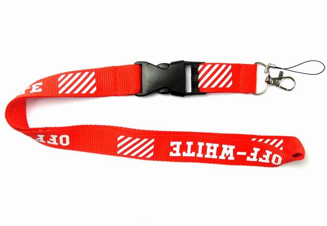 "Mobile Phone Lanyard Badge Certificate Exhibition Hanging Neck Buckle Lanyard White Foreign Trade Sports Material Model Number": 3