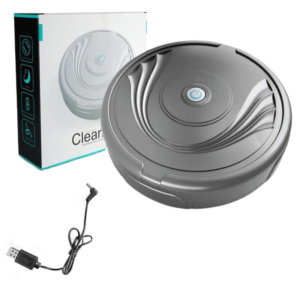 Rechargeable Automatic Cleaning Robot Smart Sweeping Robot Vacuum Floor Dirt Dust Hair Cleaner Home Sweeping Machine Sweeper: Type D grey